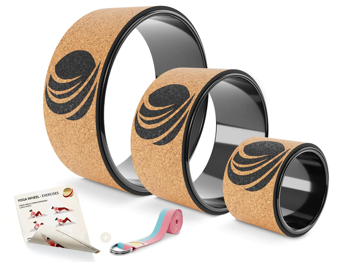 Elite Trio Cork Yoga Wheel Collection | Enhanced Comfort and Durability