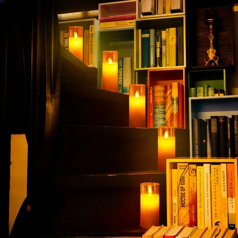 USB Rechargeable Luminous Pillar Candles