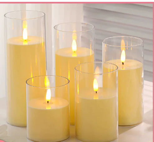 USB Rechargeable Luminous Pillar Candles