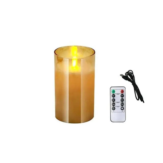 USB Rechargeable Luminous Pillar Candles