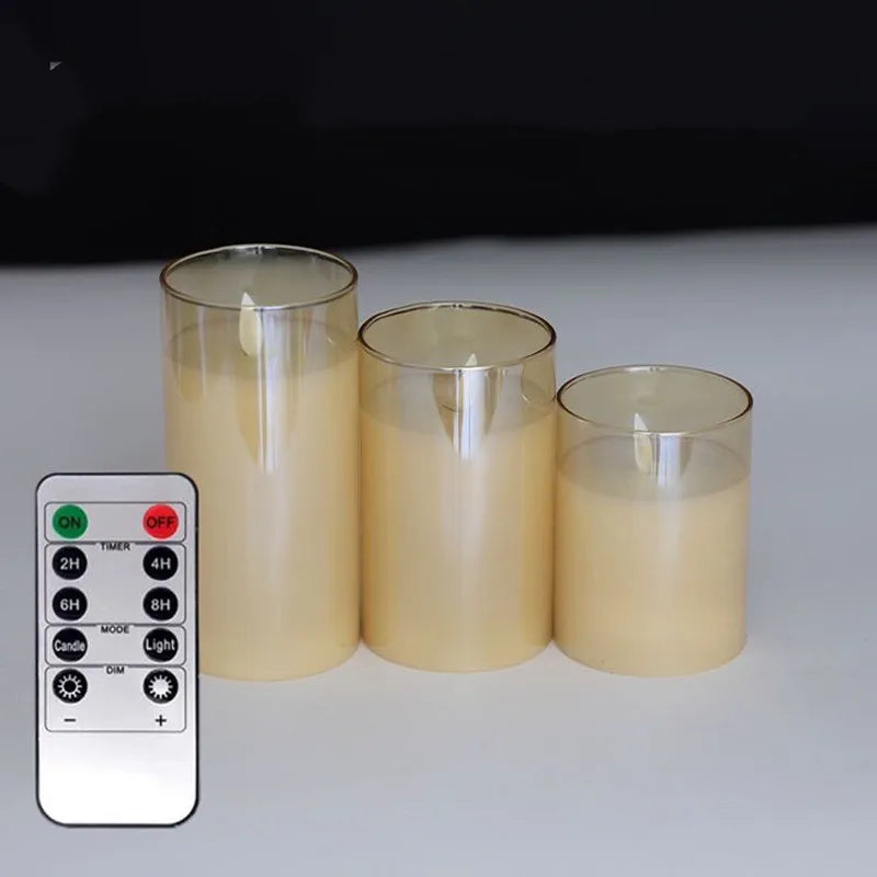 USB Rechargeable Luminous Pillar Candles